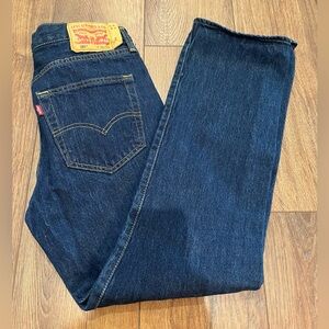 Levi’s 501 Jeans Mens 33x30 Dark Wash Straight Leg Button Fly Classic Denim